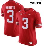 Youth NCAA Ohio State Buckeyes Damon Arnette #3 College Stitched Authentic Nike Red Football Jersey SQ20D87NK